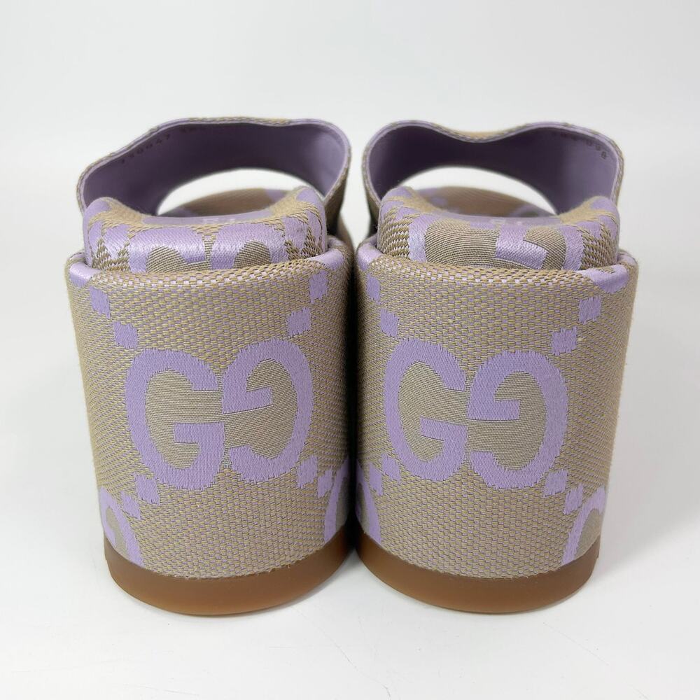 Gucci Lavender Logo Platform Slide Sandal - Women's - Picture 5 of 8